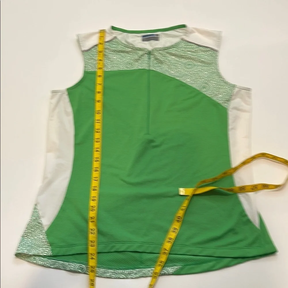 Novara Green and White Patterned Cycling Top